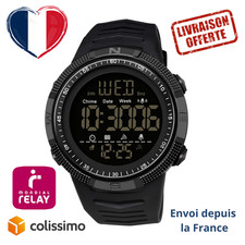 Montre Militaire Sport Homme Digitale Chronomètre, Alarme, Étanche Pluie & Sueur