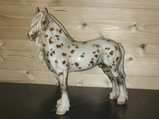 Cheval Ceramics Friesian Mold Brown & White Appaloosa Draft Horse Shaded Fresian