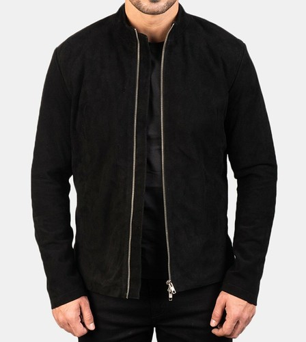 Veste suède noire pour - veste,