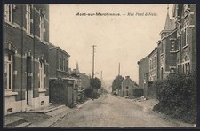 CPA Mont-sur-Marchienne, Rue Pont-à-Nole, vue de la rue 1920 