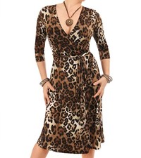 Nouvelle Robe En Tissu Imprimé Animaux - Longueur Au Genou