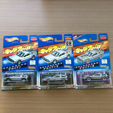 BANDAI Hot Wheels Charawheels Delorean 1 2 3 Set  BACK TO THE FUTURE JAPAN Rare
