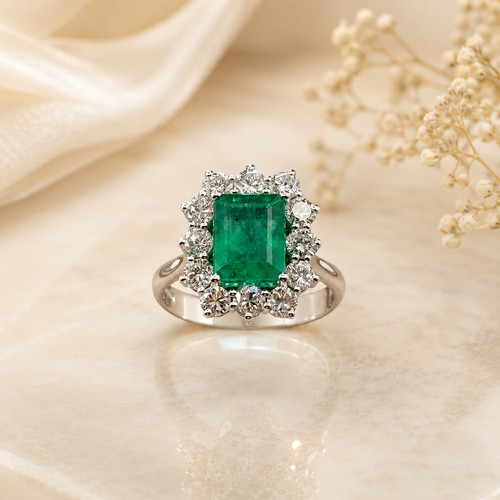 Bague émeraude ct - 2,70, or