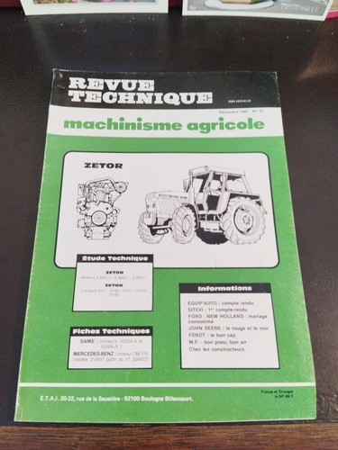 Revue technique machinisme - technique,