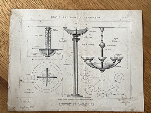 Lot croquis luminaires - de,