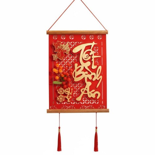 Suspension tissu motif