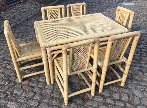 Table chaises vintage en - 6,