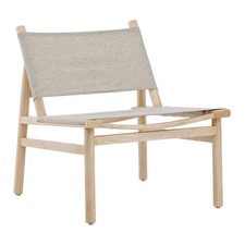 Fauteuil Bas en Bois "Millo" 70cm Naturel