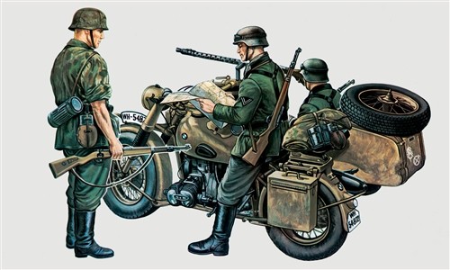 Italeri bmw with side - r, 75