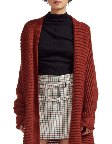 Maje gilet femme marron - gilet, maille