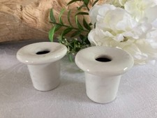 625⚜️ Décoration Deux Anciens Encriers Bureau D'écolier en Céramique Haut 4 Cm