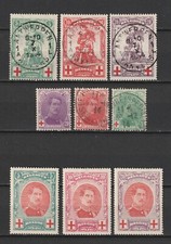 BELGIQUE - N° Yvert 126/134 Neufs X et OBL - Série Croix Rouge 1914/15