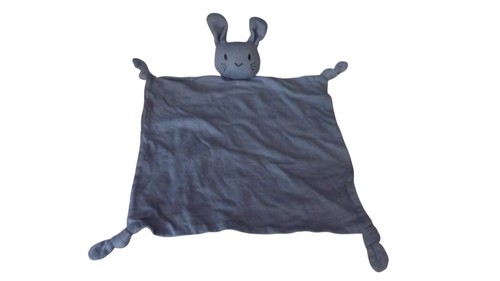 Doudou lapin plat bleu - ,