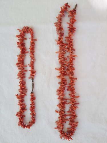 Collier corail rouge - corail, ras