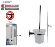 X Porte Balai WC Complet Verre