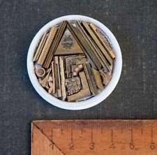 Lot de fers à dorer plaque matériel de reliure dorure ancien cuir bronze/laiton#