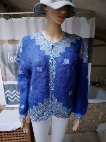 Magnifique pull mohair bleu - magnifique,
