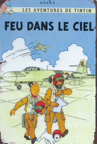 Plaque métal tintin - plaque,