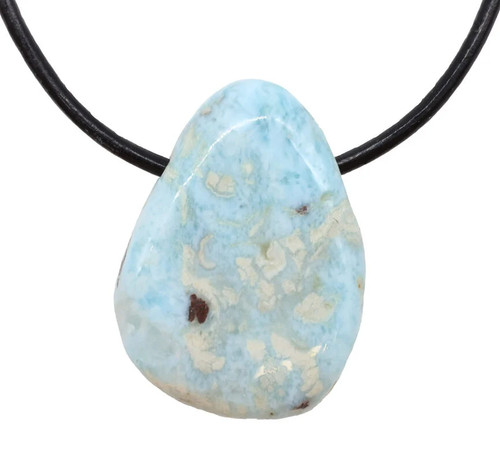 Larimar roulé percé - roulé,