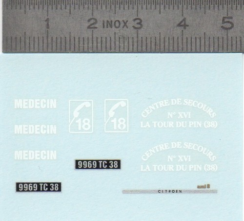 Décalcomanie citroën ami8 - décalcomanie,