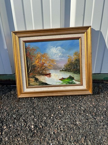 Tableau ancien huile paysage - ancien,