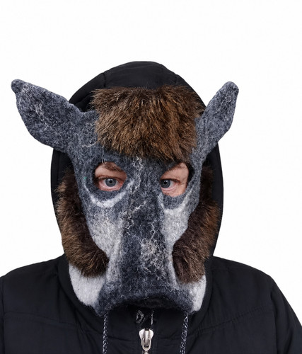 Masque sanglier feutre - de,
