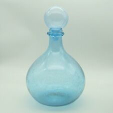 Biot. Lady Jeanne Blue Blown Glass with Bubble Inclusions