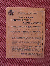 ++"1659" PAPER ADVERTISING EDITION GASTON DOIN IN PARIS BOTANICAL AGRICULTURE