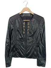 LUISA CERANO Veste en cuir synthétique Dames Veste T EU 36 noir