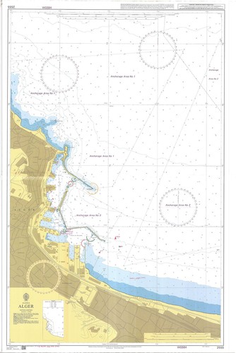 2555 algérie carte nautique - 2555,