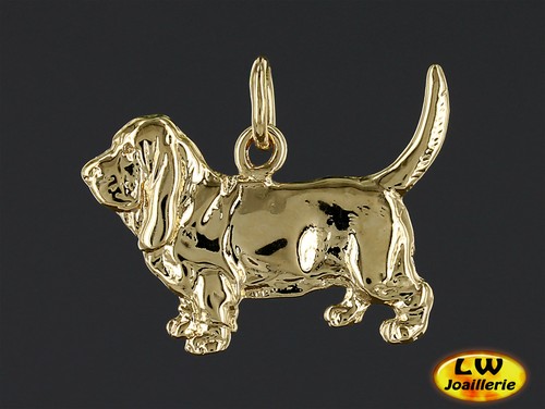 Pendentif chien basset hound - basset,