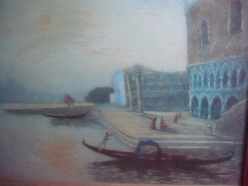 Beau ancien tableau venise - beau,, tableau,