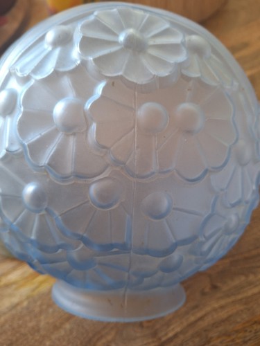 Ancien globe art deco bleu - art-deco,