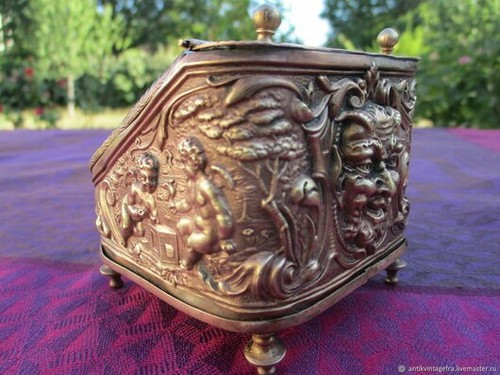 Antique brass crystal - antique, angels