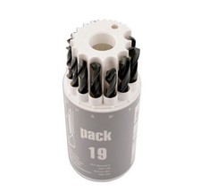 19 Piece HSS Forged Roller Dial With Drill Set 1.0mm - 10.0mm Din Connects