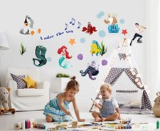 Ariel The Little Mermaid Wall Sticker Decal Decor Art Mural Disney Set FS