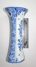 Vintage blue Delft vase, 22.x 9 cm, 1971