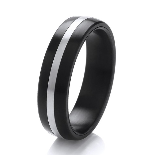 Bague alliage titanium noir - alliage,