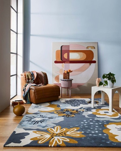 Tapis gris touffeté - à, la