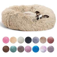 Lit Rond Peluche Doux Animaux
