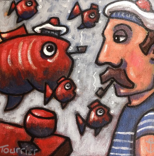 Tableau marins poissons - tableau, et