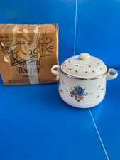 Grande Cocotte Casserole Faitout vintage Provincial Bouquet 1987 JMP STONEWARE