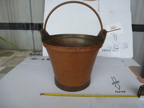 Seau chaudron ancien cuivre - ancien, en