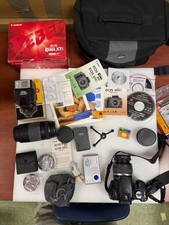 Canon EOS 400D Rebel XTi Digital Camera EFS 18-55 Lens, 75-300 Lense, Flash, Bag