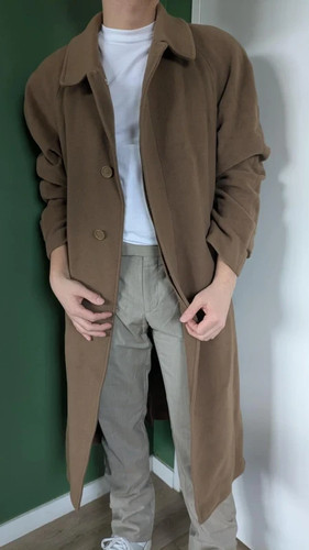 Manteau long marron andrea - marron,