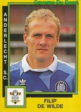 009 FILIP DE WILDE SC.ANDERLECHT BELGIQUE STICKER FOOTBALL 1991 PANINI