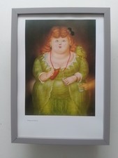 Fernando Botero print 'Woman With Parrot'  FRAMED