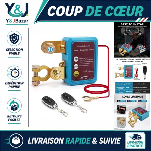 Coupe circuit batterie v - batterie, 12