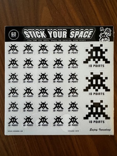 Space invader stickers set - space,