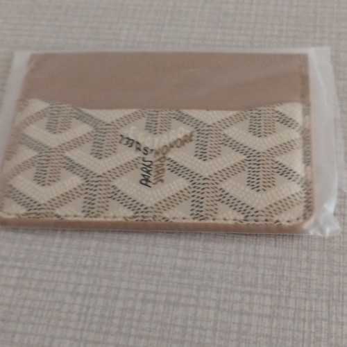 Goyard porte cartes - cuir, beige